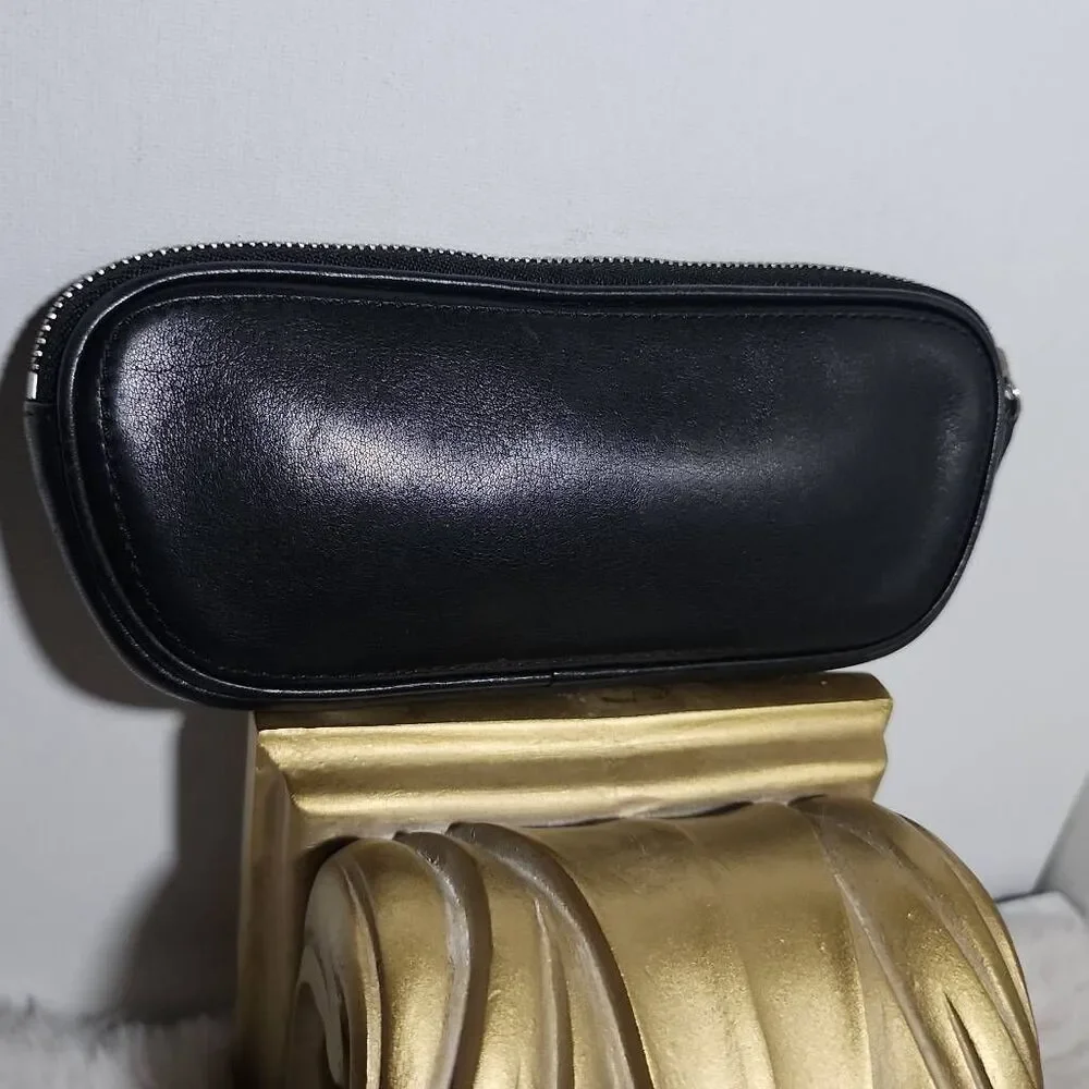 Vintage Coach black leather eyeglass or sunglasses case